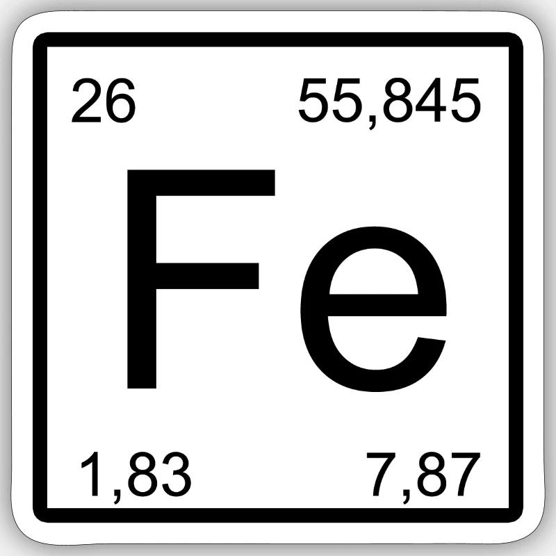 Fe Element Typography Minimal - Sticker size S (10 x 10 cm) - white matte