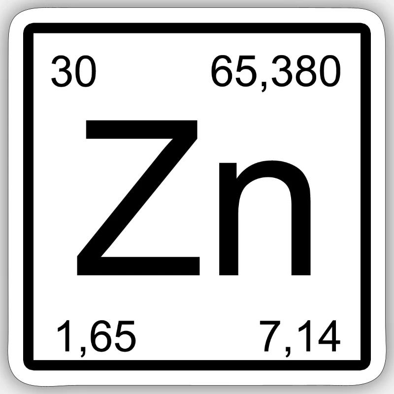 Zinc Square Element Design Sticker size S (10 x 10 cm)