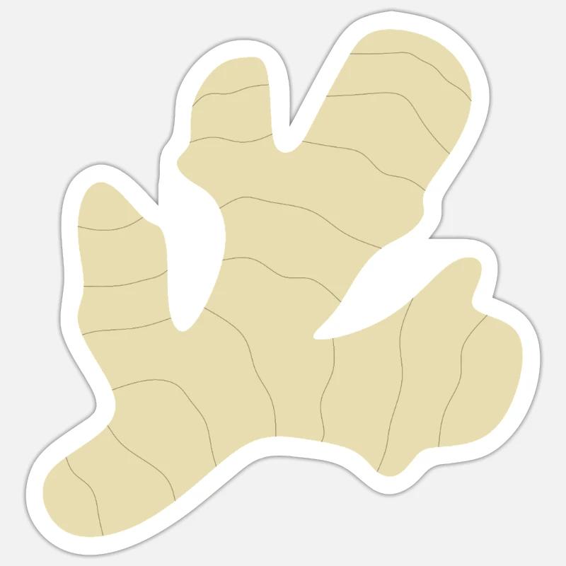 gingembre Sticker taille S (10 x 10 cm)