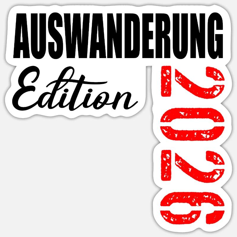 ÉMIGRATION 2026 ÉMIGRER Sticker taille S (10 x 10 cm)
