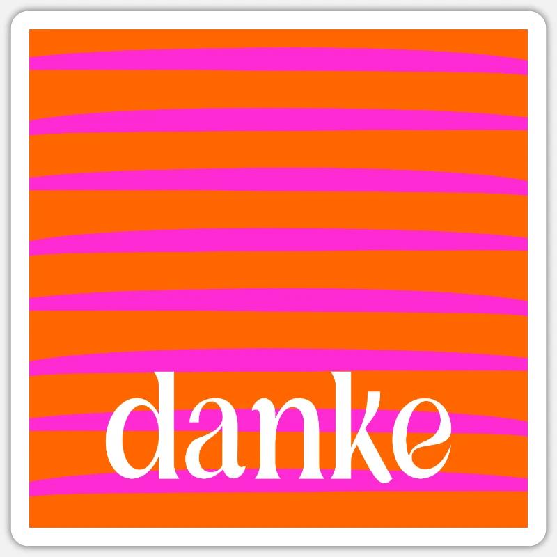 DANKE DANKBARKEIT - Sticker Größe S (10 x 10 cm) - Mattweiß