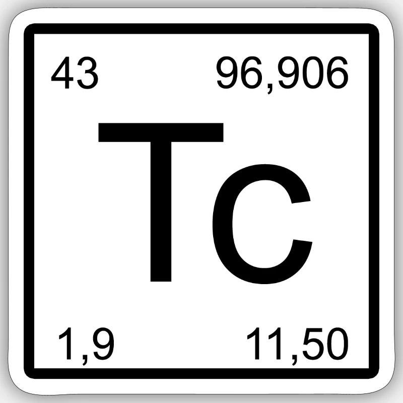 Technetium Periodic Table Graph Sticker size S (10 x 10 cm)