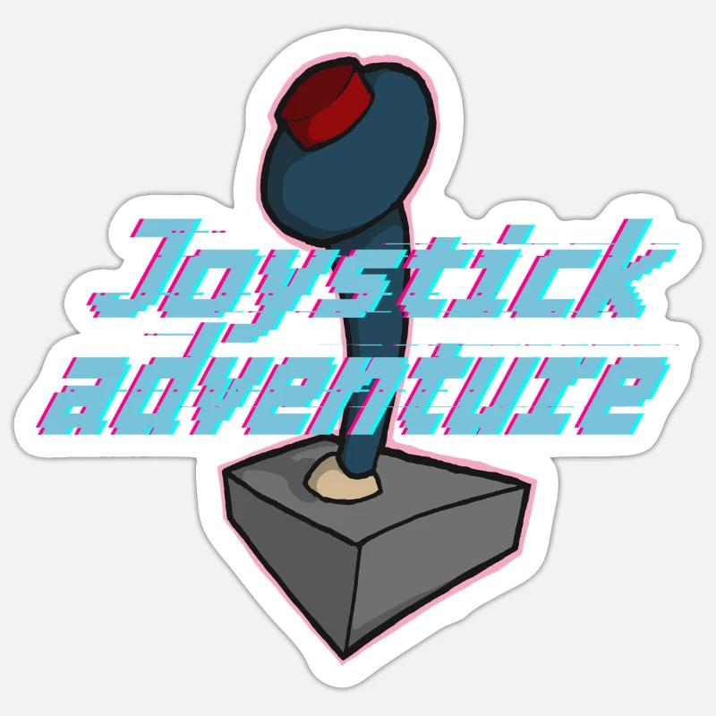 Bug de jeu d’aventure néon - Sticker taille S (10 x 10 cm) - blanc mat