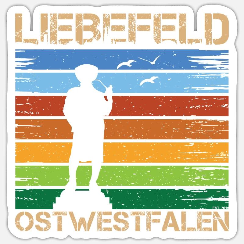 Liebefeld ❤ Leineweber - Sticker taille S (10 x 10 cm) - blanc mat
