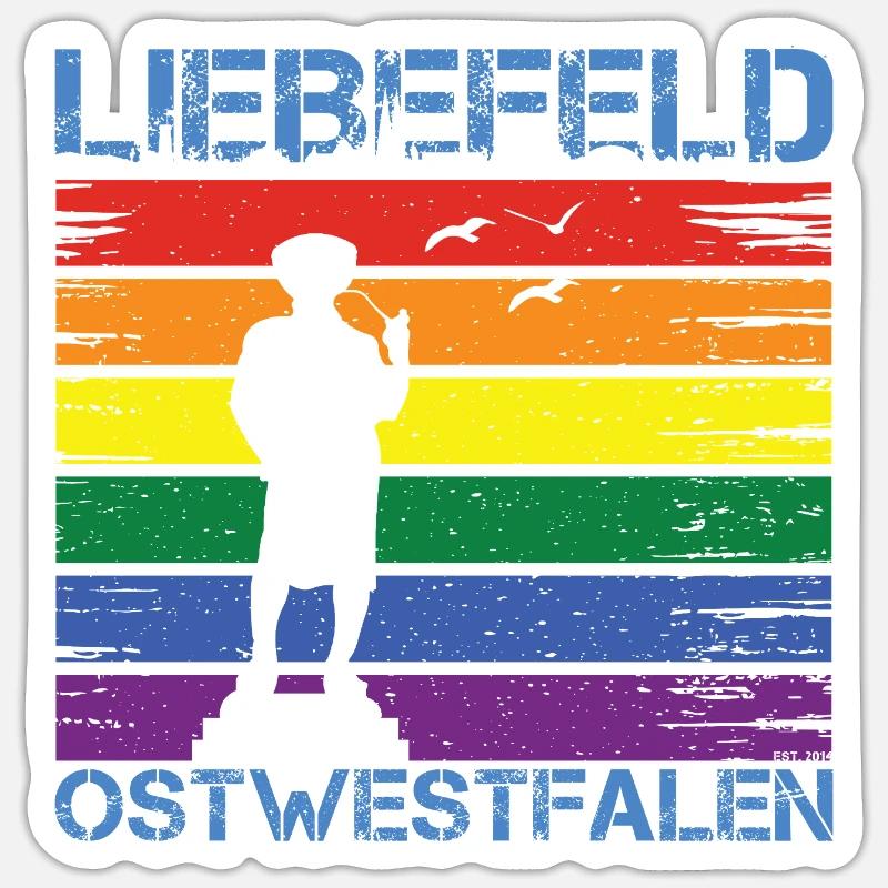 Liebefeld ❤ Leineweber PRIDE - Sticker size S (10 x 10 cm) - white matte