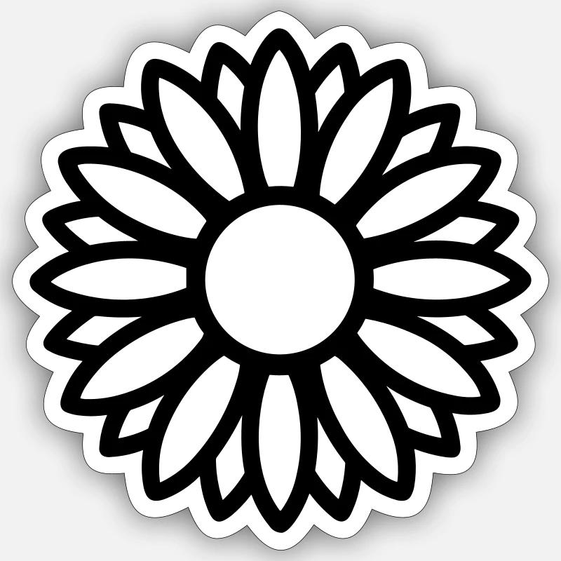 sunflower - Sticker size S (10 x 10 cm) - white matte