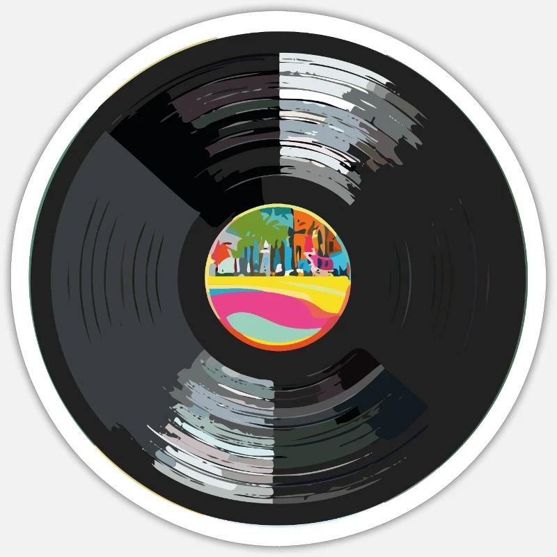 Vinyl_1 - Sticker size S (10 x 10 cm) - white matte
