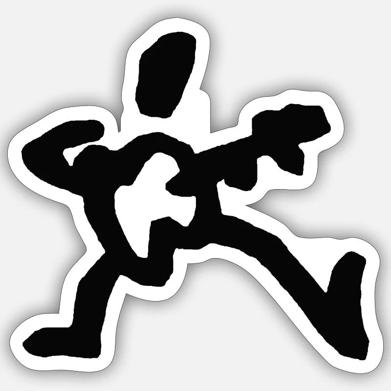 Wilderer-black - Sticker Größe S (10 x 10 cm) - Mattweiß
