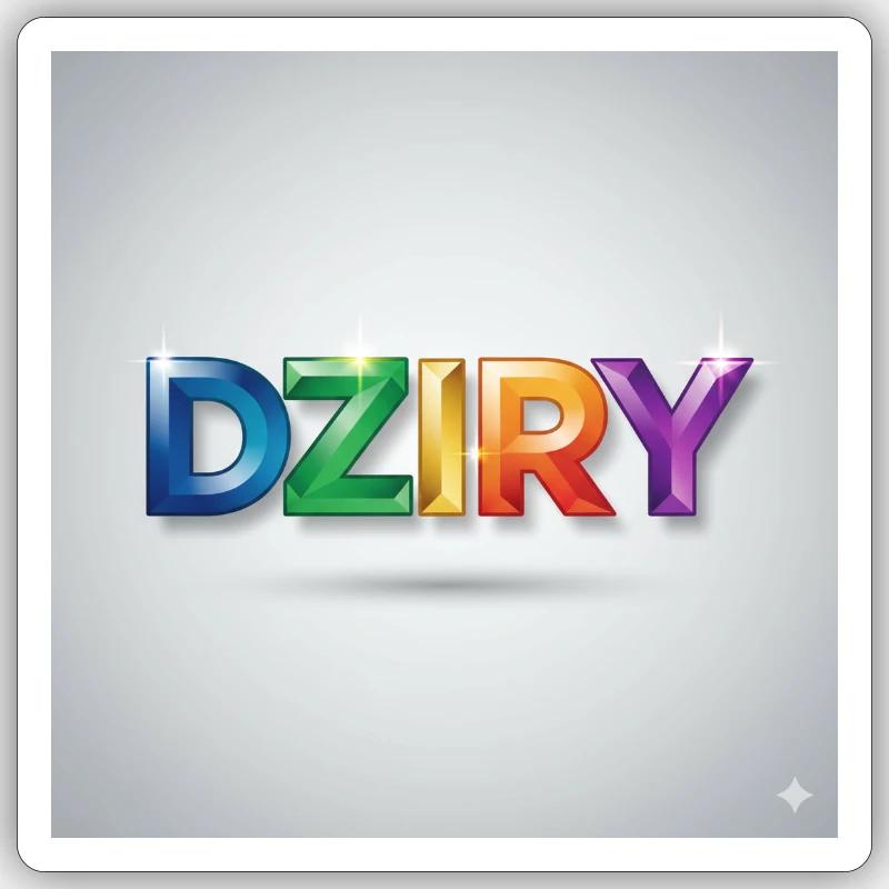 DZIRY Rainbow Gradient - Sticker size S (10 x 10 cm) - white matte
