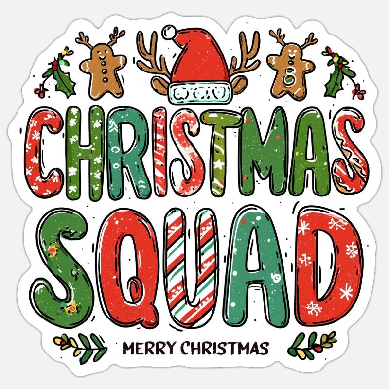 Christmas Squad - Sticker size S (10 x 10 cm) - white matte