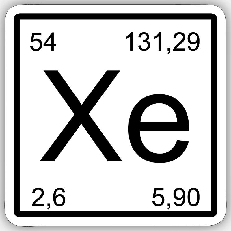 Xe Element Typo Minimal Sticker Größe S (10 x 10 cm)
