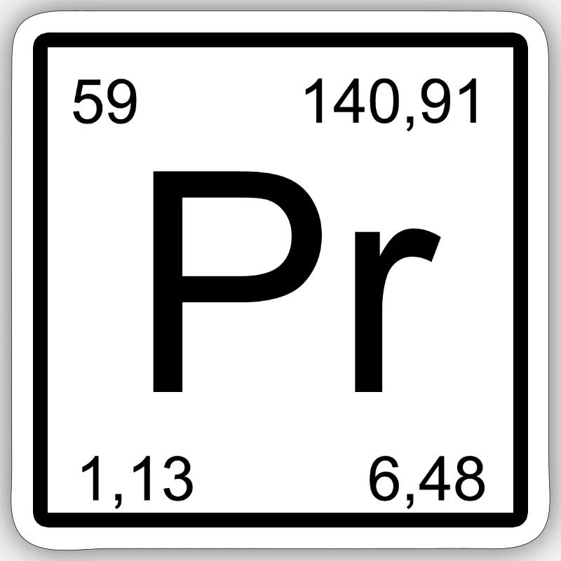 Pr-Element Minimaldesign - Sticker Größe S (10 x 10 cm) - Mattweiß