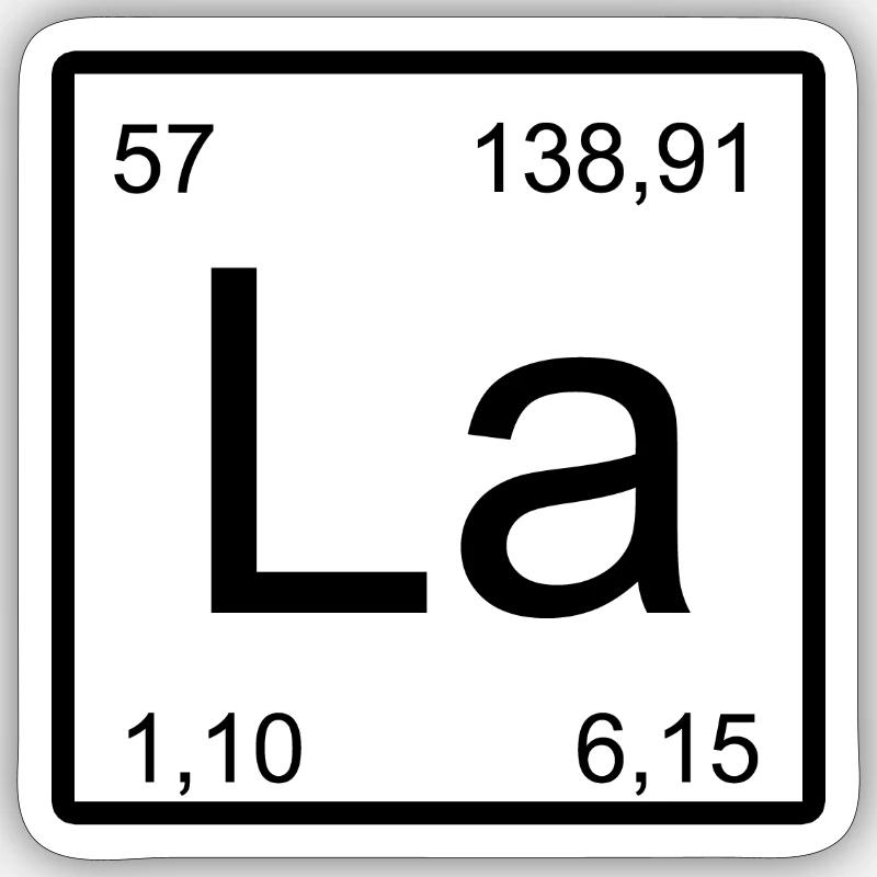 La Element Grafik Lanthanum Stil Sticker Größe S (10 x 10 cm)