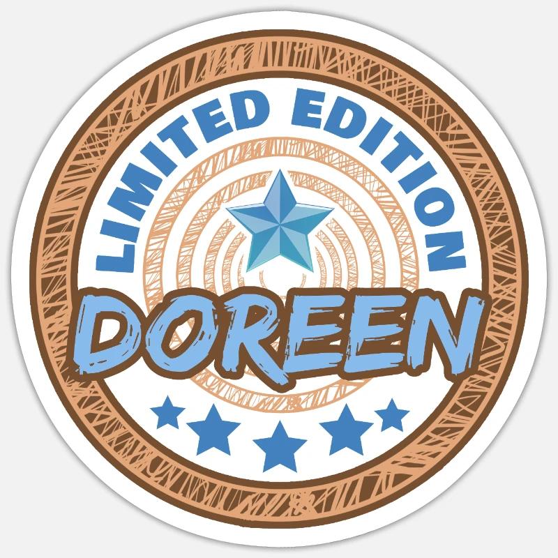 Doreen Doreen - Sticker taille S (10 x 10 cm) - blanc mat