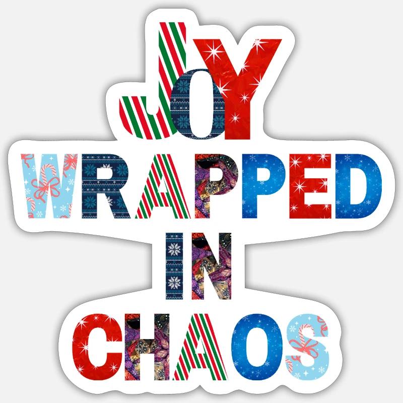 Conception de la typographie de Noël Sticker taille S (10 x 10 cm)