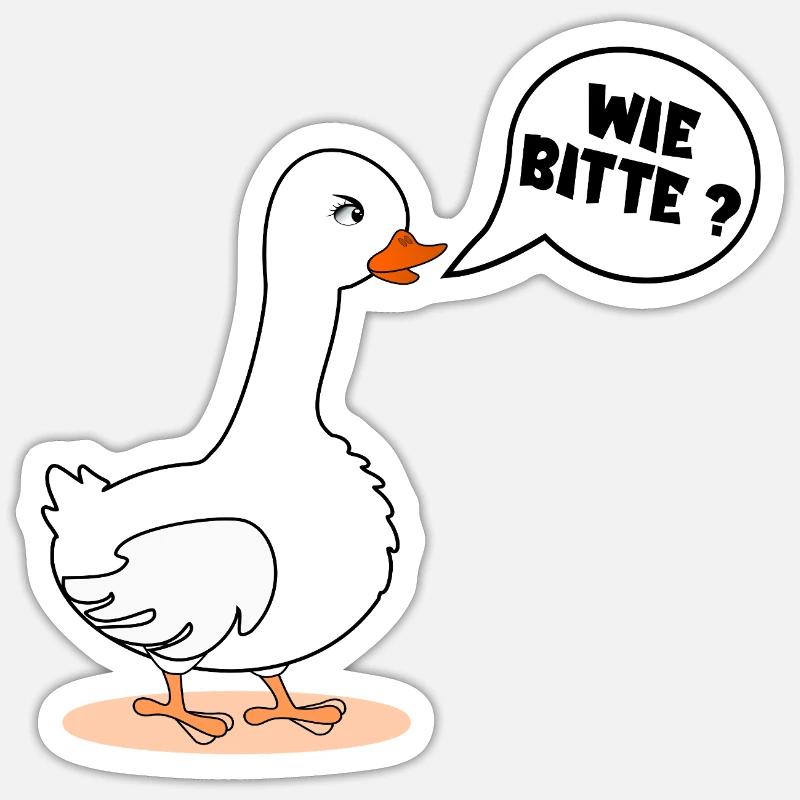 SELBSTBEWUSSTSEIN GANS WIE BITTE - Sticker Größe S (10 x 10 cm) - Mattweiß