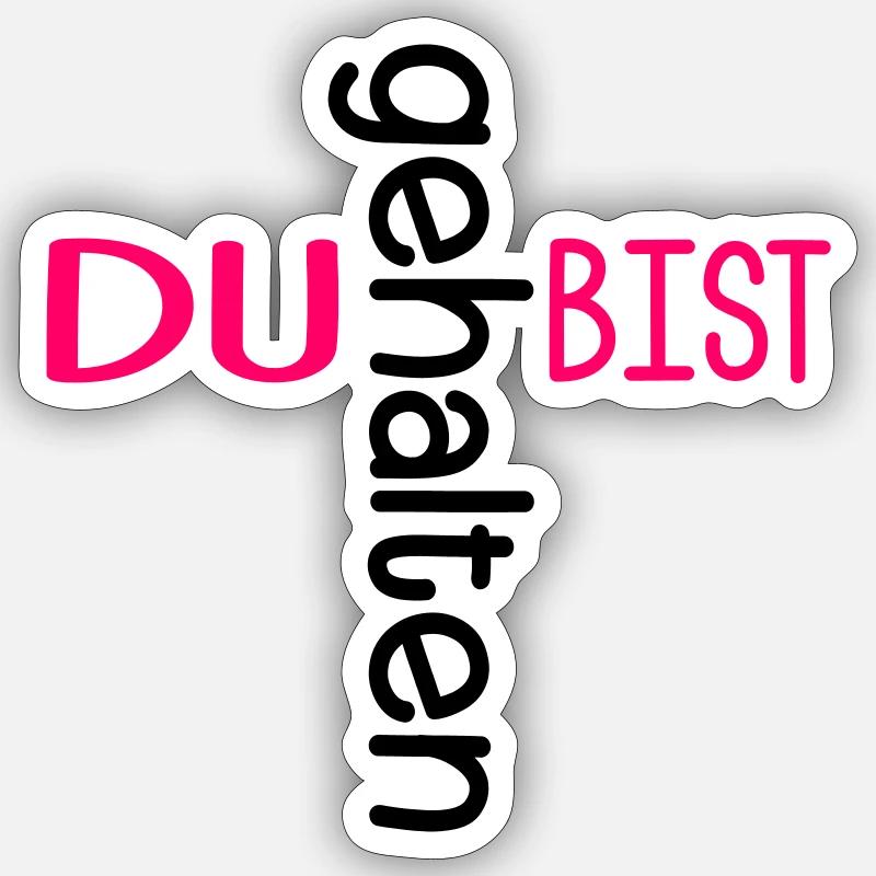VOUS ÊTES TENU ÉGLISE - Sticker taille S (10 x 10 cm) - blanc mat