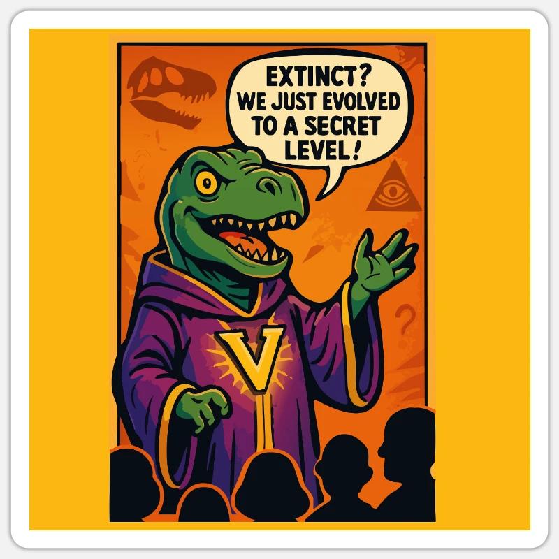 V-Raptor: Evolution auf Geheimstufe Sticker Größe S (10 x 10 cm)