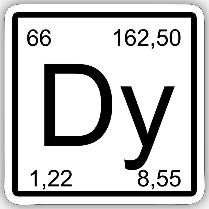 Conception de glyphes élémentaires Dy-Dysprosium Sticker taille S (10 x 10 cm)