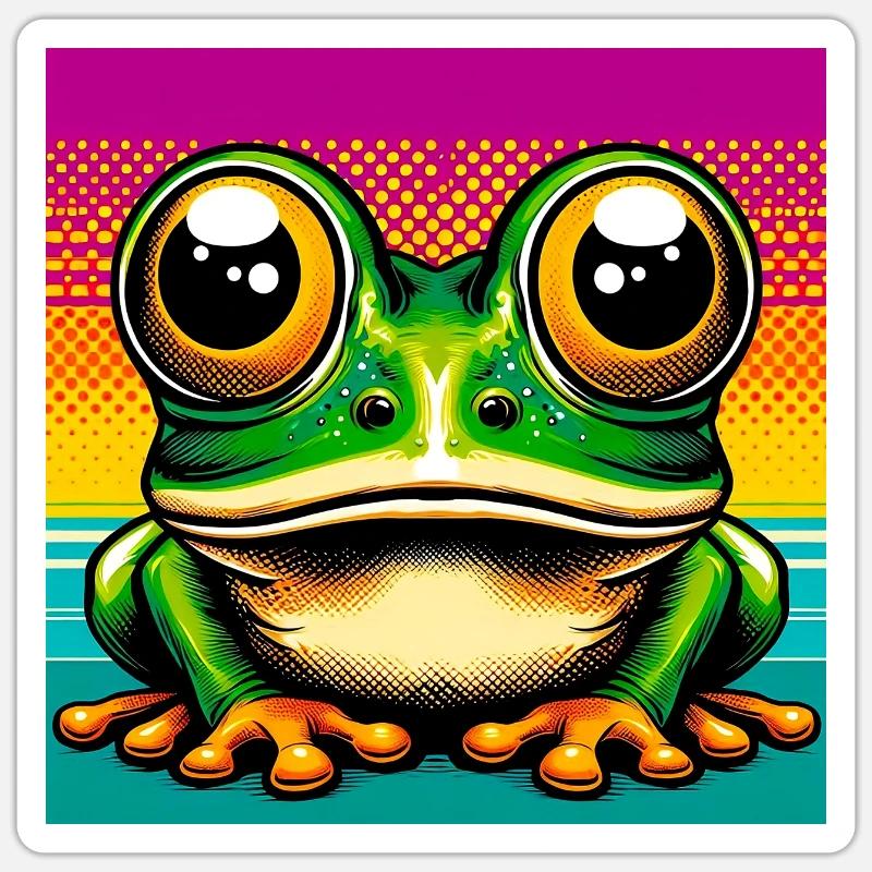 frog - Sticker size S (10 x 10 cm) - white matte