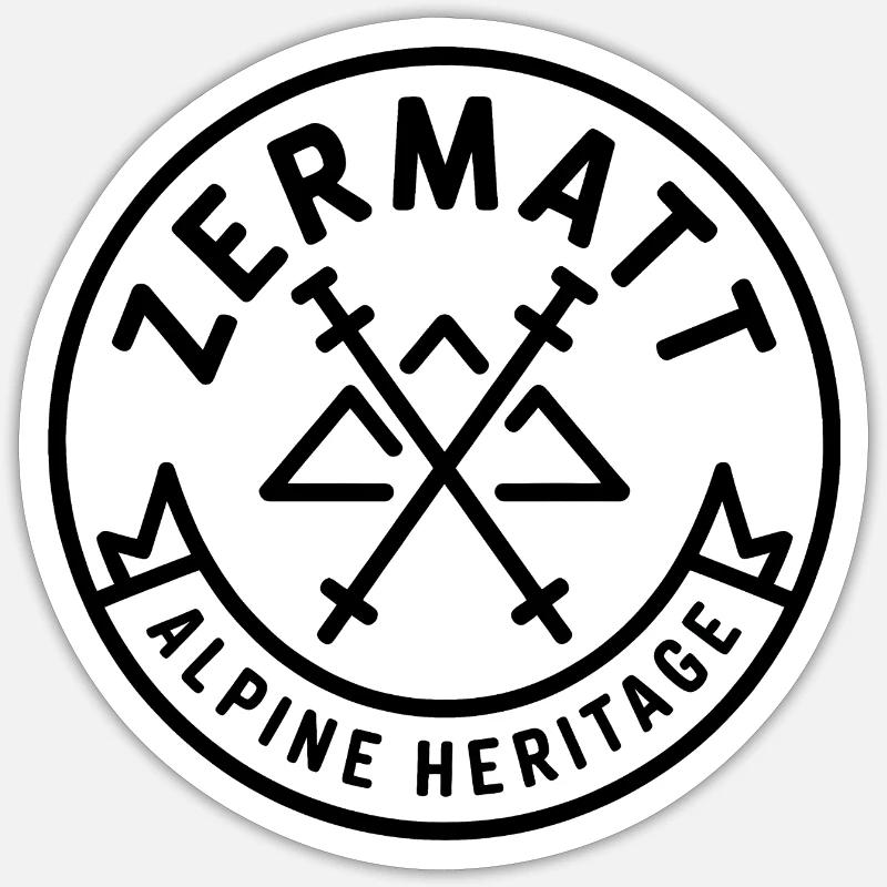 Zermatt - Conception de souvenirs Sticker taille S (10 x 10 cm)