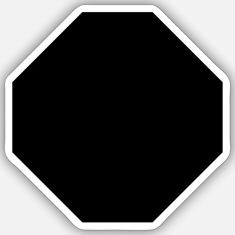 octogone - Sticker taille S (10 x 10 cm) - blanc mat