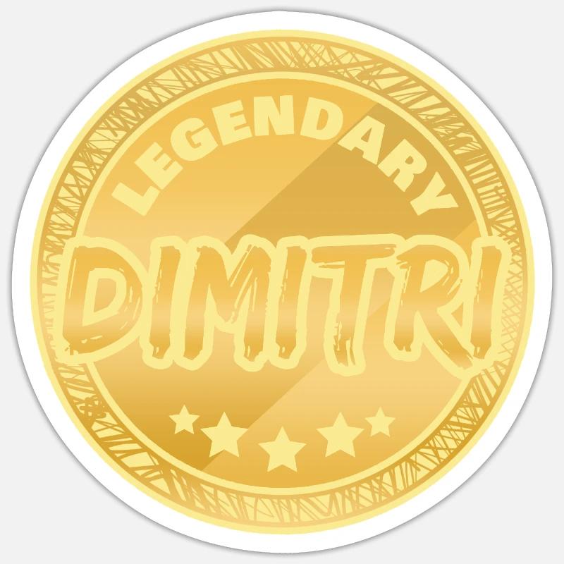 Dimitri - Sticker Größe S (10 x 10 cm) - Mattweiß