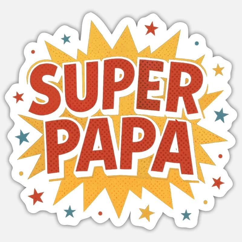 Super Dad Comic Explosion Sticker size S (10 x 10 cm)