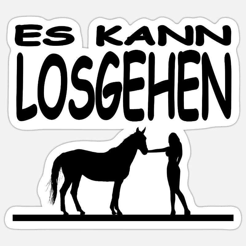 Pferde - Sticker Größe S (10 x 10 cm) - Mattweiß