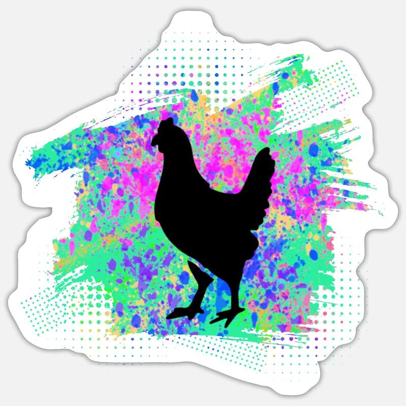 Poulets Poulets Sticker taille S (10 x 10 cm)