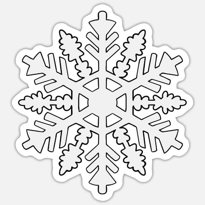 Snowflake Silhouette - Sticker size S (10 x 10 cm) - white matte