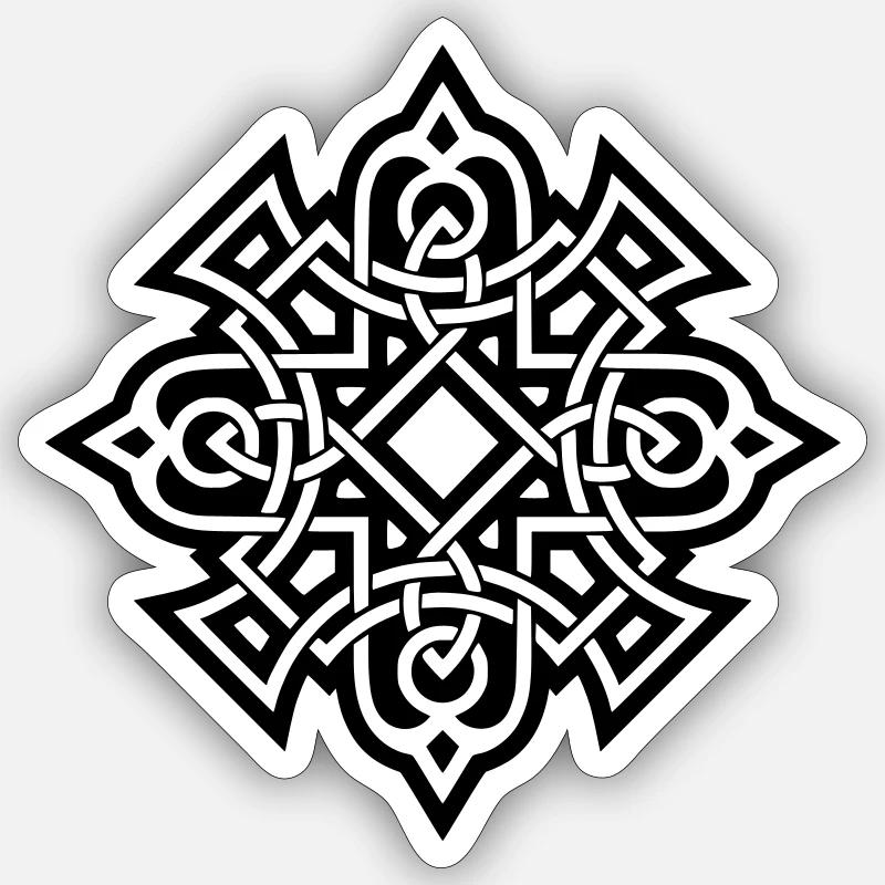 Celtic Pattern - Sticker size S (10 x 10 cm) - white matte