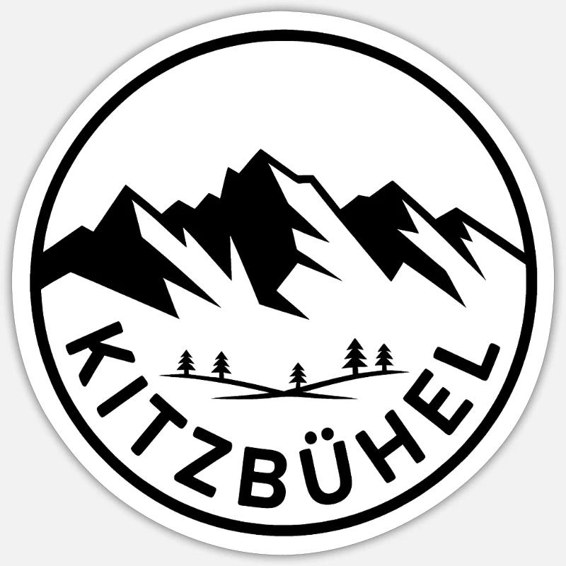 Kitzbühel - Création de souvenirs - Sticker taille S (10 x 10 cm) - blanc mat