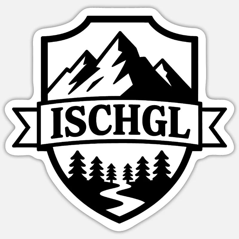 Ischgl - Création de souvenirs - Sticker taille S (10 x 10 cm) - blanc mat