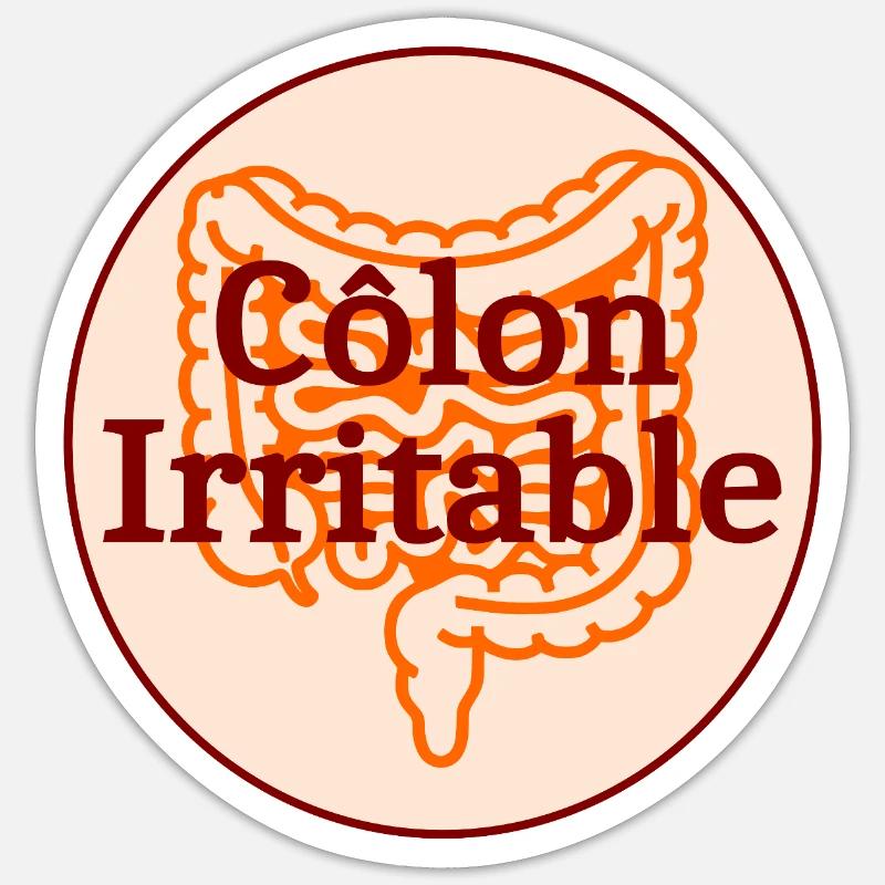 Irritable bowel - Sticker size S (10 x 10 cm) - white matte
