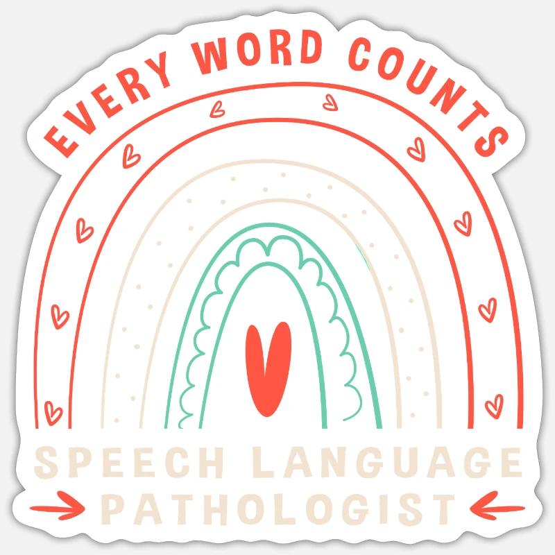 Speech Therapist Speech Pathologist SLP - Sticker size S (10 x 10 cm) - white matte