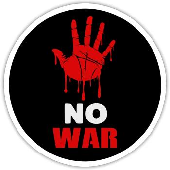 No war - Sticker size S (10 x 10 cm) - white matte - Front