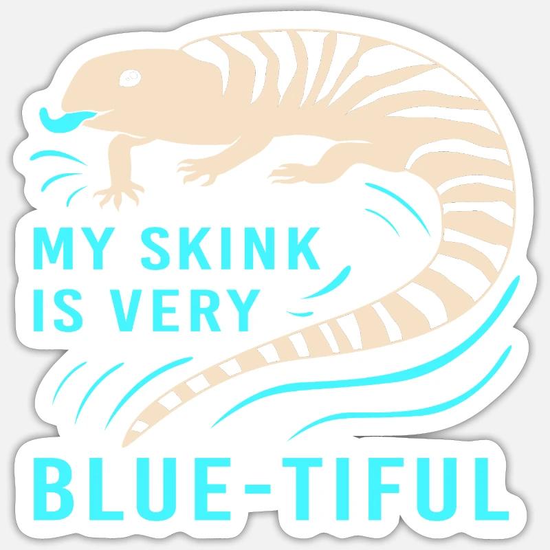 Eidechse - Sticker Größe S (10 x 10 cm) - Mattweiß