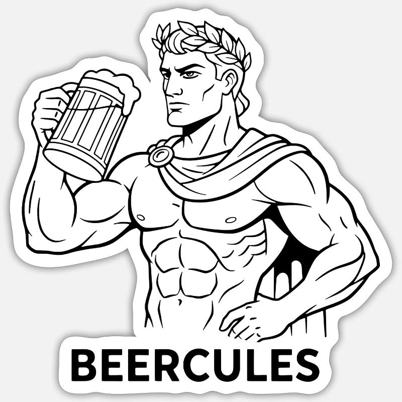 Beercules Sticker size S (10 x 10 cm)