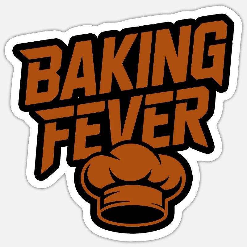 Backfieber Chefmotiv - Sticker size S (10 x 10 cm) - white matte