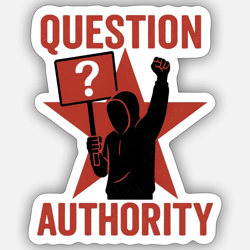 Question Puissance - Sticker taille S (10 x 10 cm) - blanc mat