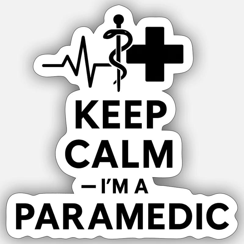 Keep Calm Paramedic - Sticker size S (10 x 10 cm) - white matte