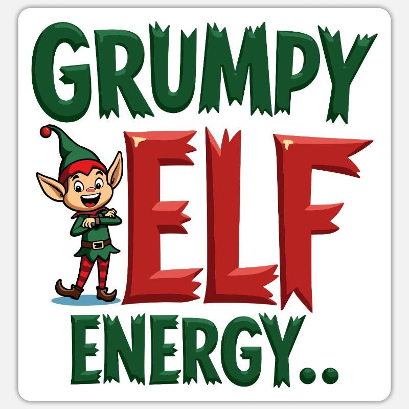 Grumpy Elf Energy Grumpy Imp - Sticker size S (10 x 10 cm) - white matte
