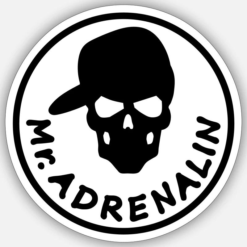 Mr. adrenaline Sticker size S (10 x 10 cm)