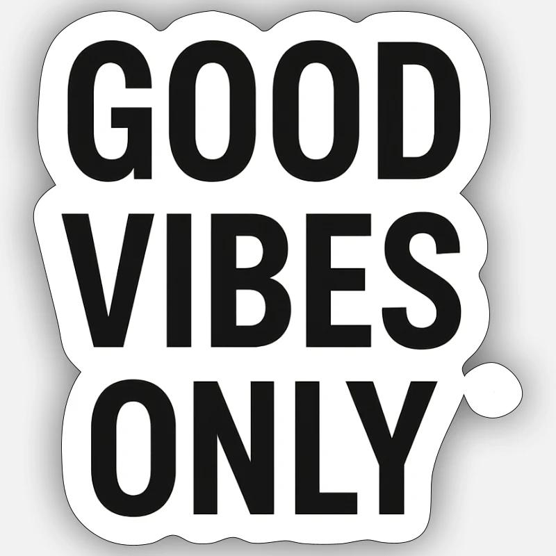 Only Tee - Sticker taille S (10 x 10 cm) - blanc mat