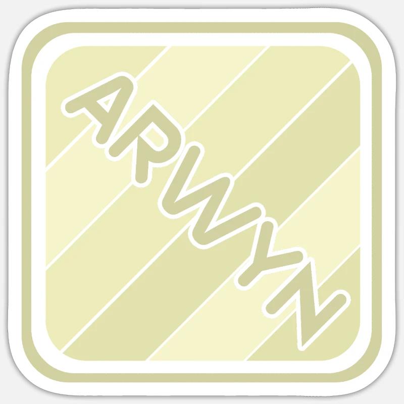 Maedchenname Arwyn - Sticker Größe S (10 x 10 cm) - Mattweiß