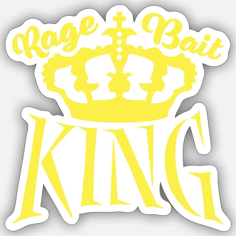 Rage, Bait, King, Provocation, Troll, Attention Sticker taille S (10 x 10 cm)