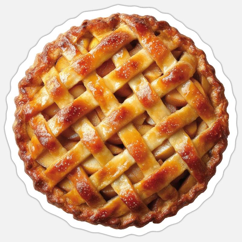 Apple Pie Apfelkuchen Sticker Größe S (10 x 10 cm)