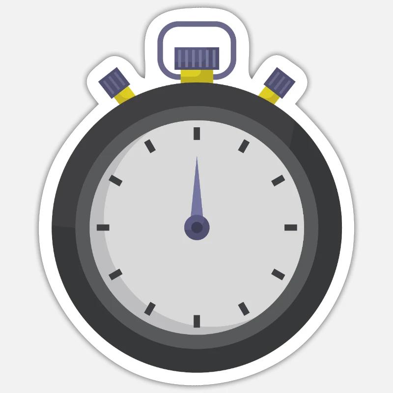 Stopwatch - Sticker size S (10 x 10 cm) - white matte
