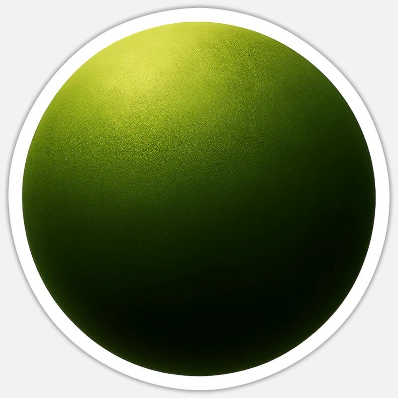Smaragdkugel Lichtschatten - Sticker Größe S (10 x 10 cm) - Mattweiß
